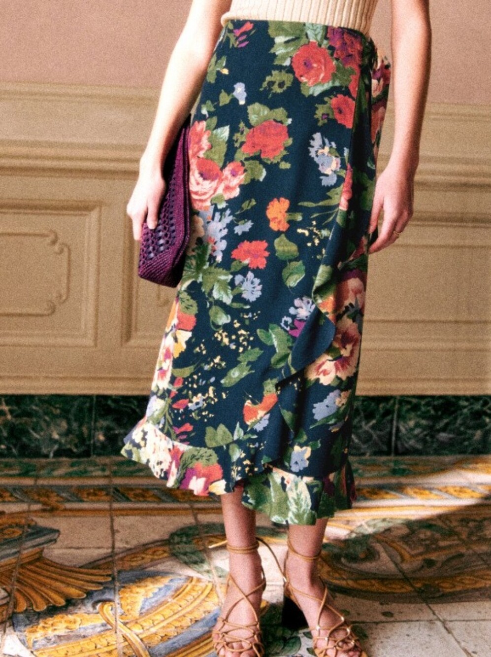 Sezane Melaine Skirt, Trianon Floral, New With Tags, Size 4